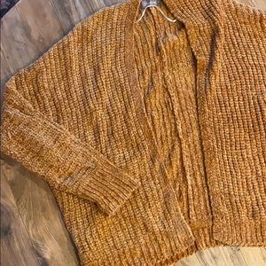 Chenille sweater cardigan